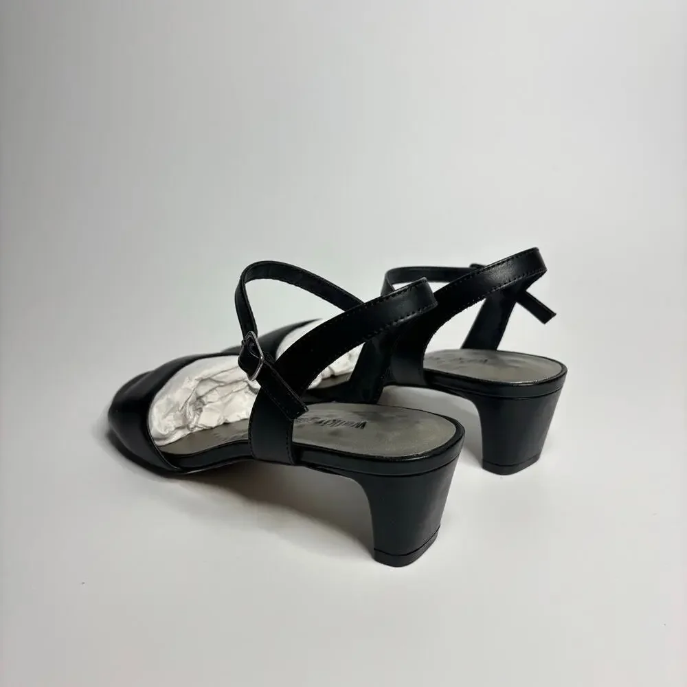 Walking Cradles Lydia Pump in Black Leather